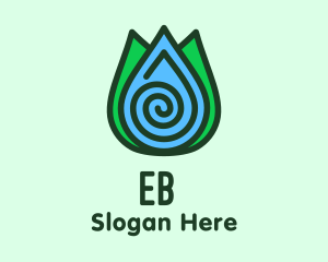 Extract - Eco Leaf Water Droplet logo design