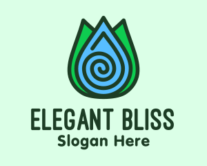 Essence - Eco Leaf Water Droplet logo design