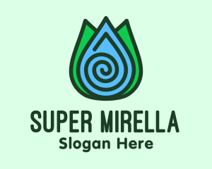 Herbal - Eco Leaf Water Droplet logo design