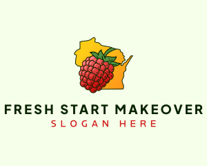 Thimbleberry Wisconsin Fruit logo design