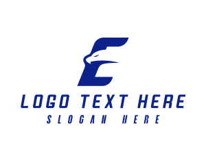 Delivery - Fast Eagle Letter E logo design