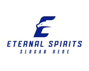 Fast Eagle Letter E logo design