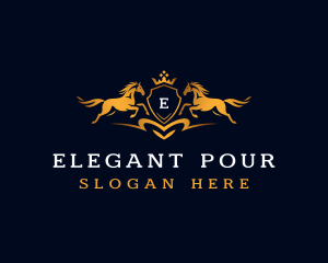 Horse Crown Equestrian logo design