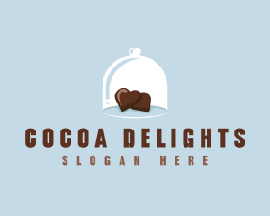 Chocolate Hearts Glass logo design