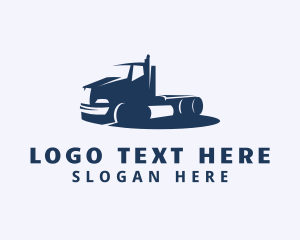 Express - Blue Logistics Tractor Truck logo design