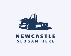 Truck - Blue Logistics Tractor Truck logo design