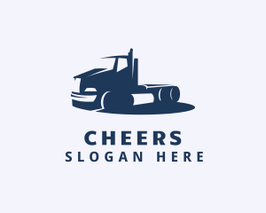 Truck - Blue Logistics Tractor Truck logo design