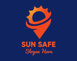 Red Sun Location logo design