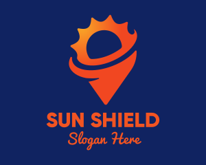 Red Sun Location logo design