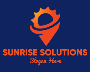 Red Sun Location logo design