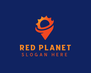 Red Sun Location logo design