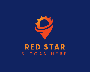 Red Sun Location logo design