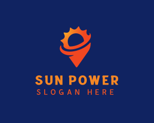 Red Sun Location logo design