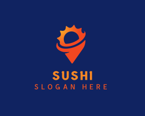 Red Sun Location logo design