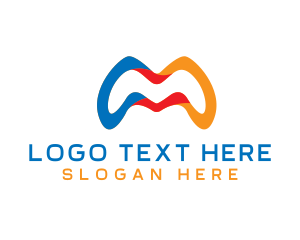 High Tech - Colorful Letter M Controller logo design