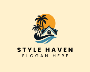 Hostel - Resort Beach House logo design