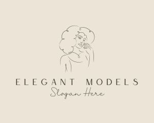 Modeling - Aesthetic Model Woman logo design