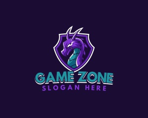 Monster Dragon Shield logo design