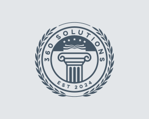 Column Academia Learning logo design