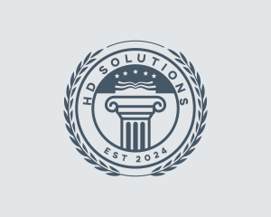 Column Academia Learning logo design