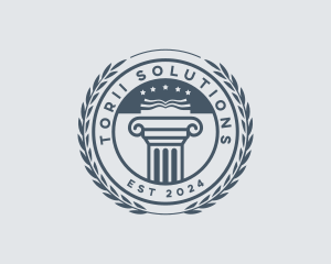 Column Academia Learning logo design