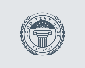 Book - Column Academia Learning logo design