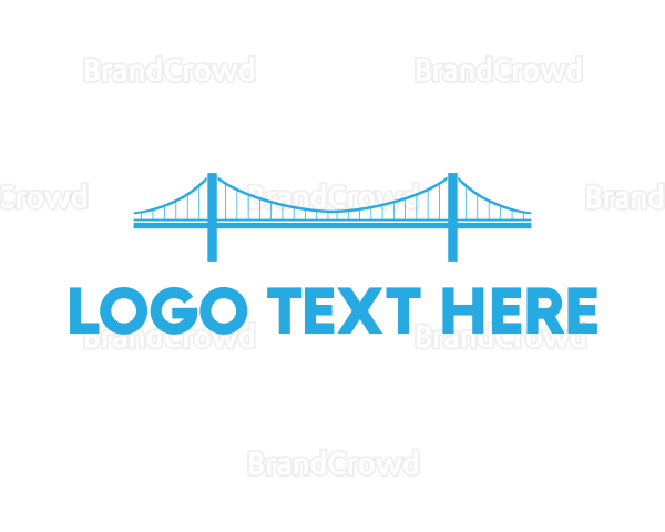 Blue Anchored Bridge Logo