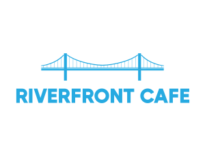 Blue Anchored Bridge  logo design