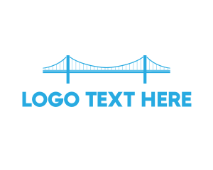 Blue Anchored Bridge  Logo