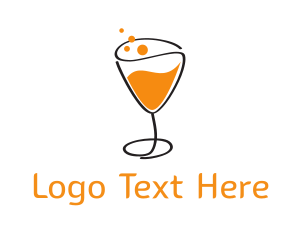 Alcoholic - Orange Sparkling Juice logo design