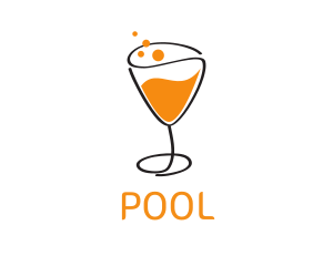 Drink - Orange Sparkling Juice logo design