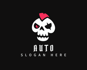Mohawk Robot Pirate Skull Logo