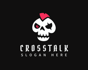 Skate Shop - Mohawk Robot Pirate Skull logo design