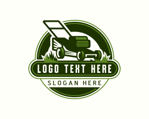 Gardening - Grass Lawn Mowing logo design