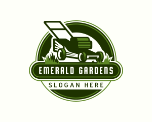 Grass Lawn Mowing logo design