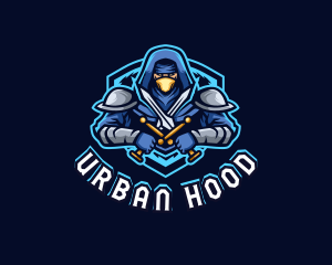 Hood - Ninja Assassin Gaming logo design