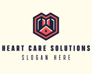 Real Estate Heart logo design