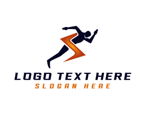 Olympic - Lightning Sprinter Man logo design