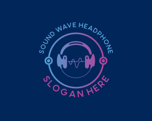Headphone - DJ Headphones Equalizer logo design