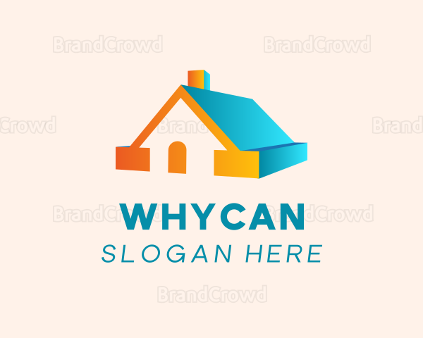 3D House Roof Logo