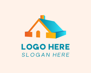 3D House Roof Logo