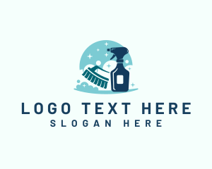 Clean - Sanitary Cleaning Housekeeping logo design