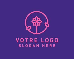 Florist - Rose Flower Badge logo design