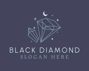 Moon Sparkle Diamond logo design