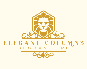 Lion Animal Elegant logo design