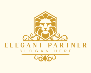 Lion Animal Elegant logo design