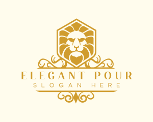 Lion Animal Elegant logo design