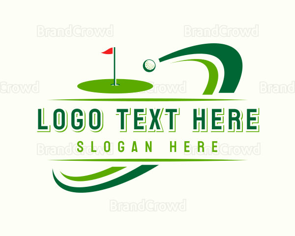 Golf Ball Sports Logo