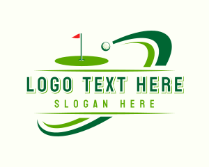 Golf Ball Sports Logo