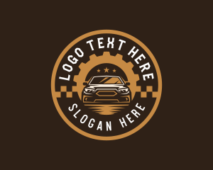 Car - Driving Sedan Mechanic logo design